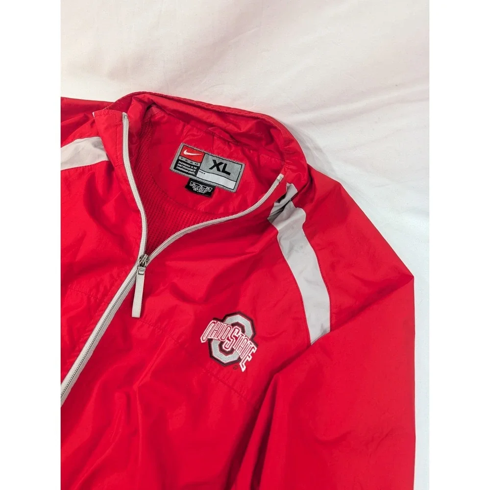 Vintage 90s Ohio State Nike Team Windbreaker Jacket Vented XL Football College